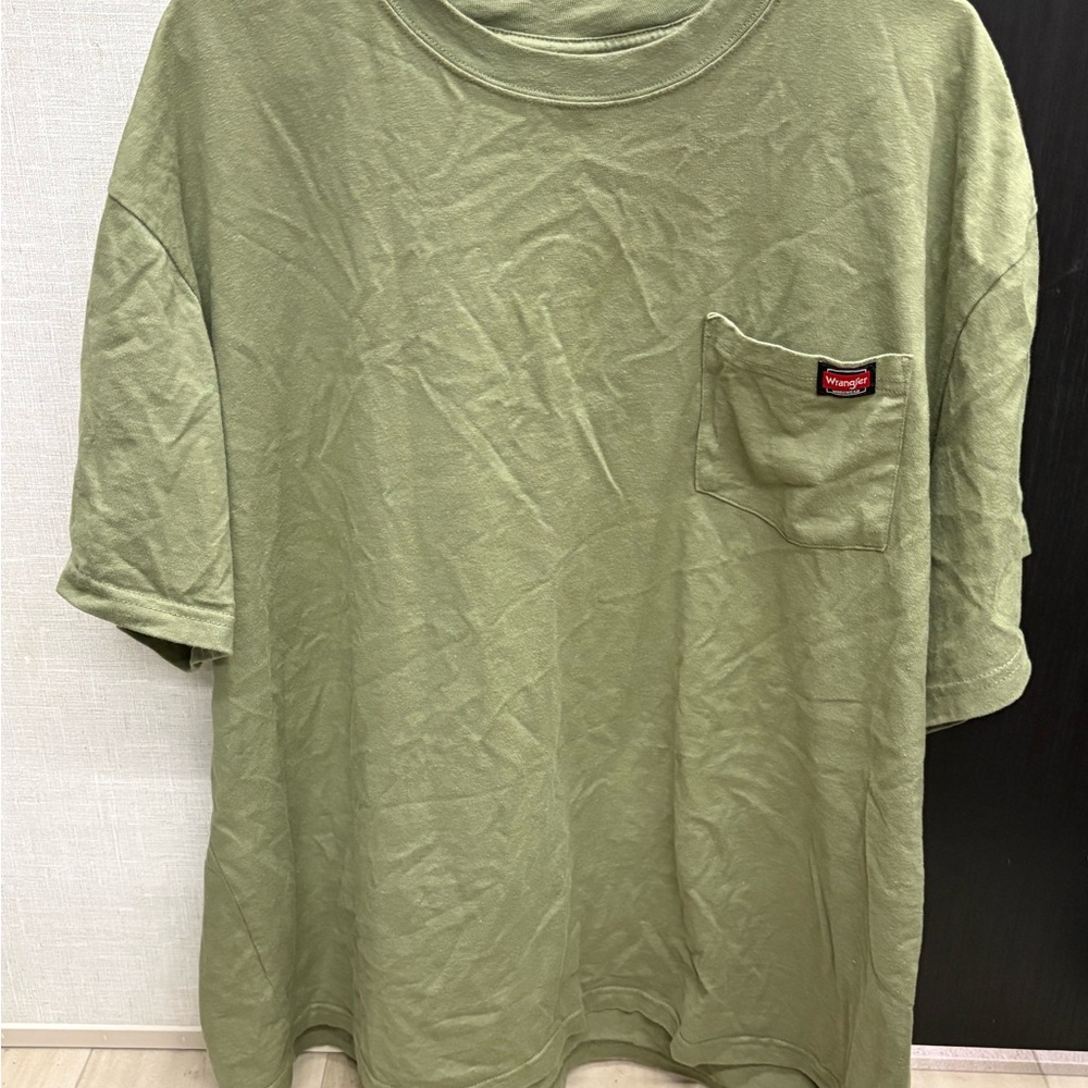 Wrangler Olive Short Sleeve Tee with Pocket